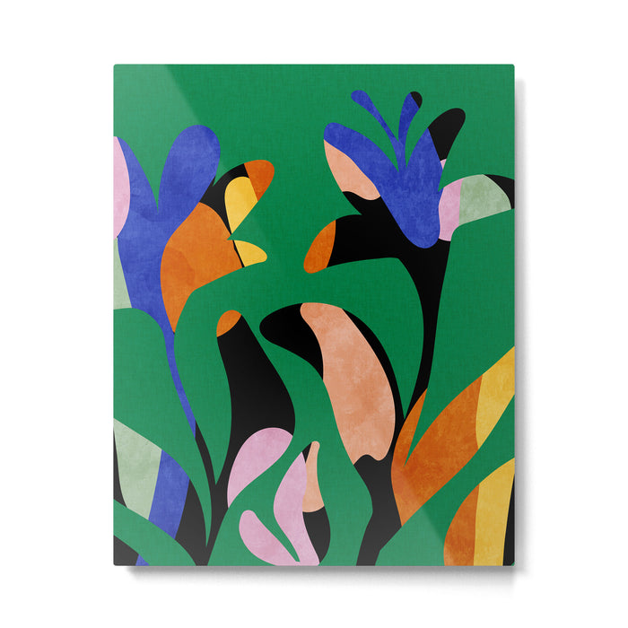 groovy floral abstract Metal Print Gallery Image 1