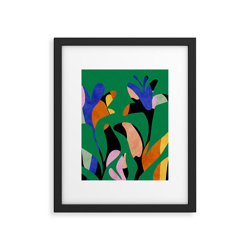 groovy floral abstract Framed Art Print Gallery Image 4