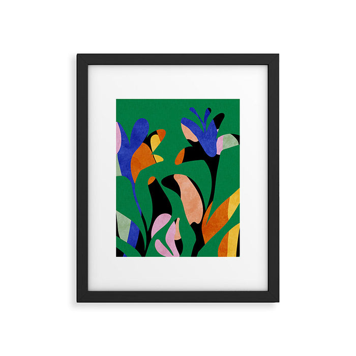 groovy floral abstract Framed Art Print Gallery Image 1