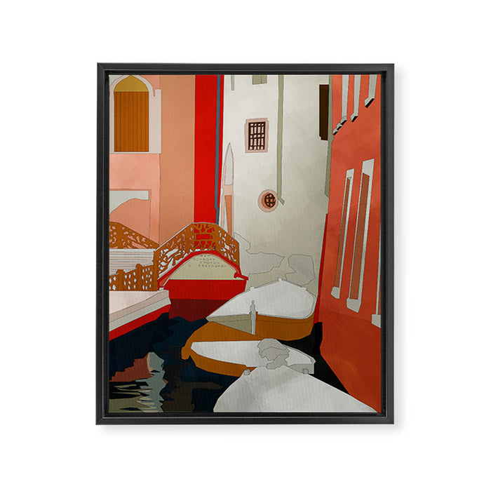 italy venice canale Framed Canvas Print Gallery Image 1