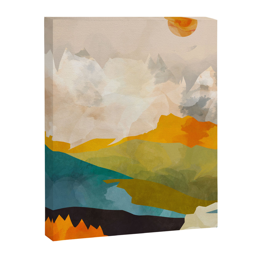 landscape mountains abstract minimal art Canvas Print Gallery Image 6