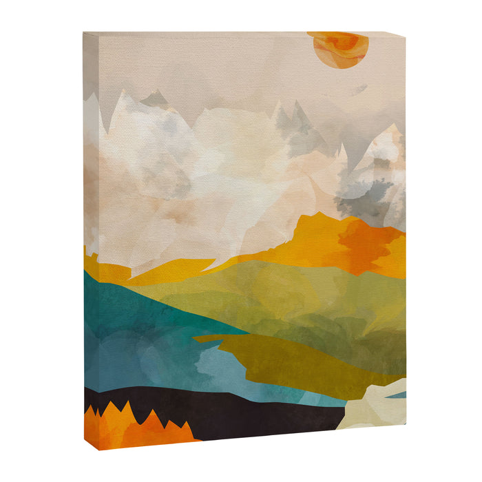 landscape mountains abstract minimal art Canvas Print Gallery Image 1