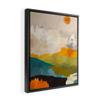 landscape mountains abstract minimal art Framed Canvas Print Gallery Image 2