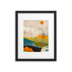landscape mountains abstract minimal art Framed Art Print Gallery Image 5