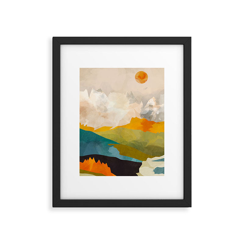landscape mountains abstract minimal art Framed Art Print Gallery Image 5