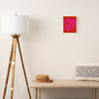 leaf shape solo pink orange summer vibes Canvas Print Gallery Image 2