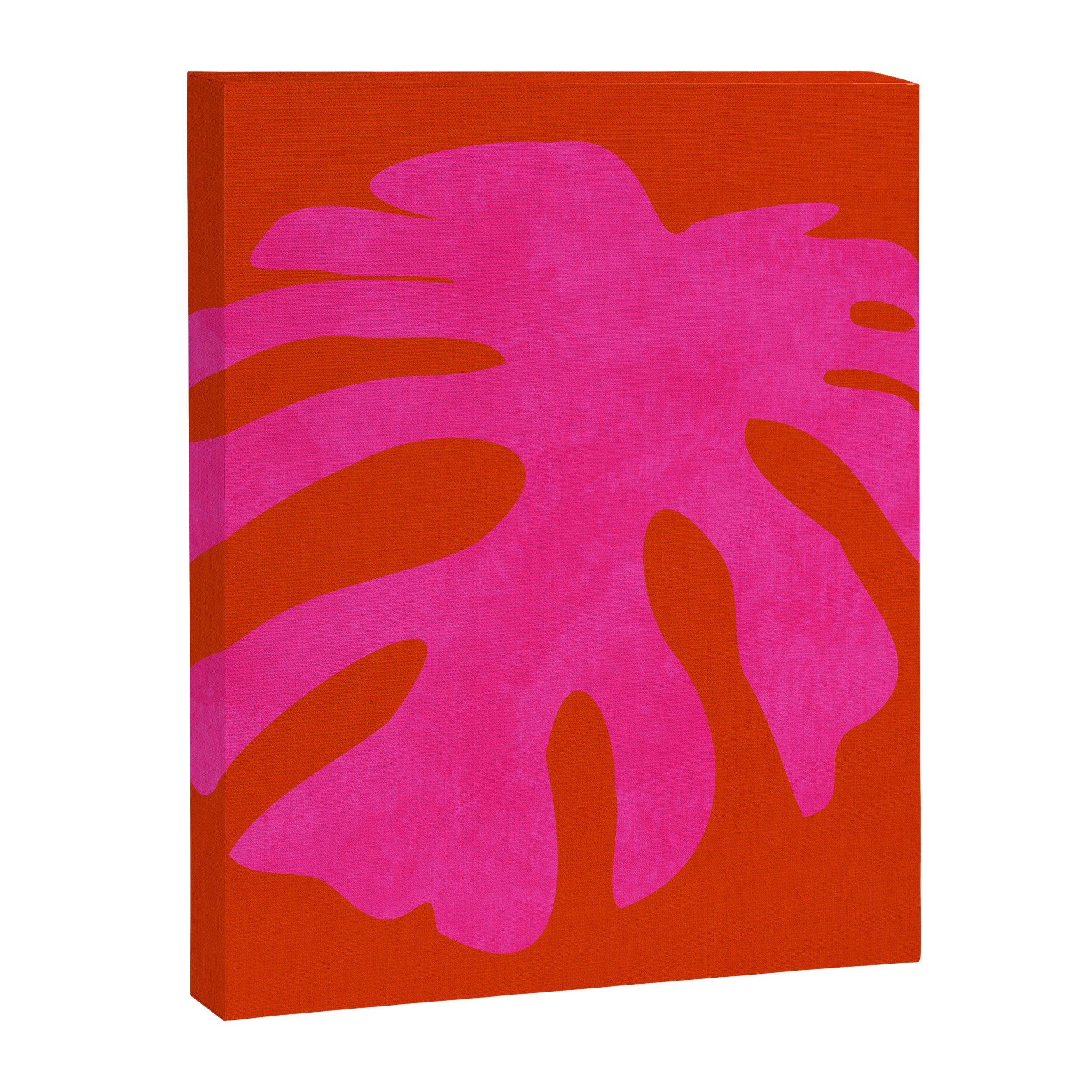 leaf shape solo pink orange summer vibes Canvas Print Gallery Image 8