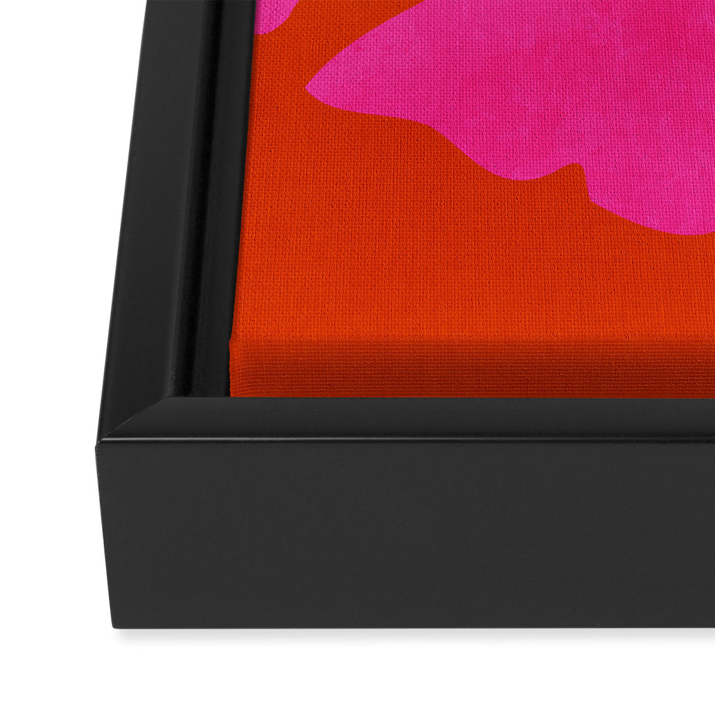 leaf shape solo pink orange summer vibes Framed Canvas Print Gallery Image 3