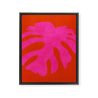 leaf shape solo pink orange summer vibes Framed Canvas Print Gallery Image 8