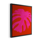 leaf shape solo pink orange summer vibes Framed Canvas Print Gallery Image 2