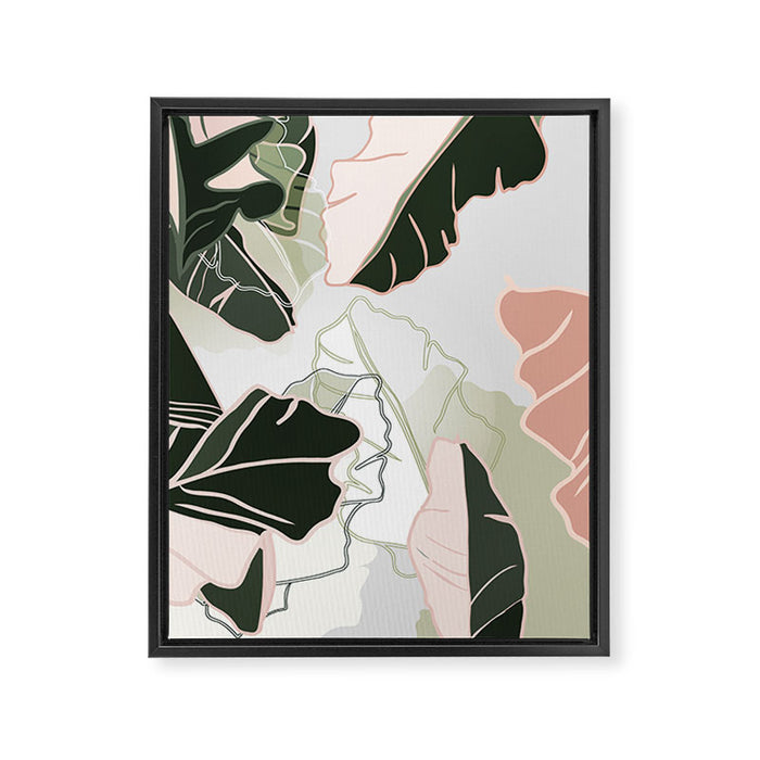 leaves Framed Canvas Print Gallery Image 1