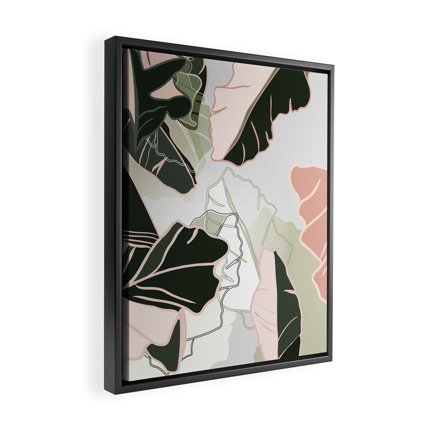 leaves Framed Canvas Print Gallery Image 2