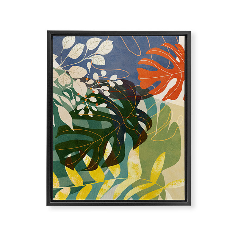 Leaves tropical Framed Canvas Print Gallery Image 6