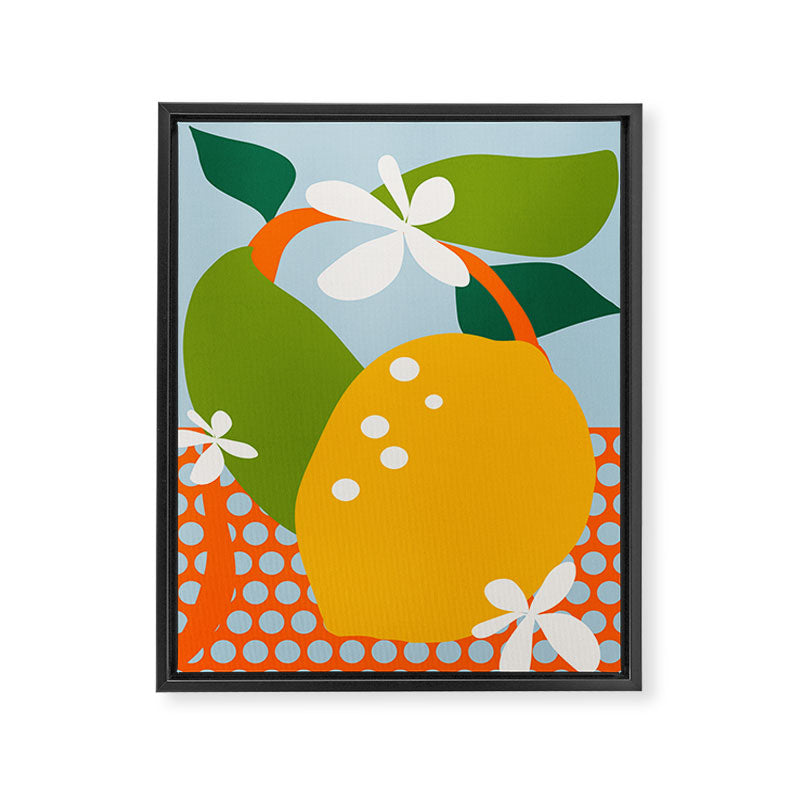 lemon fruit abstraction Framed Canvas Print Gallery Image 6