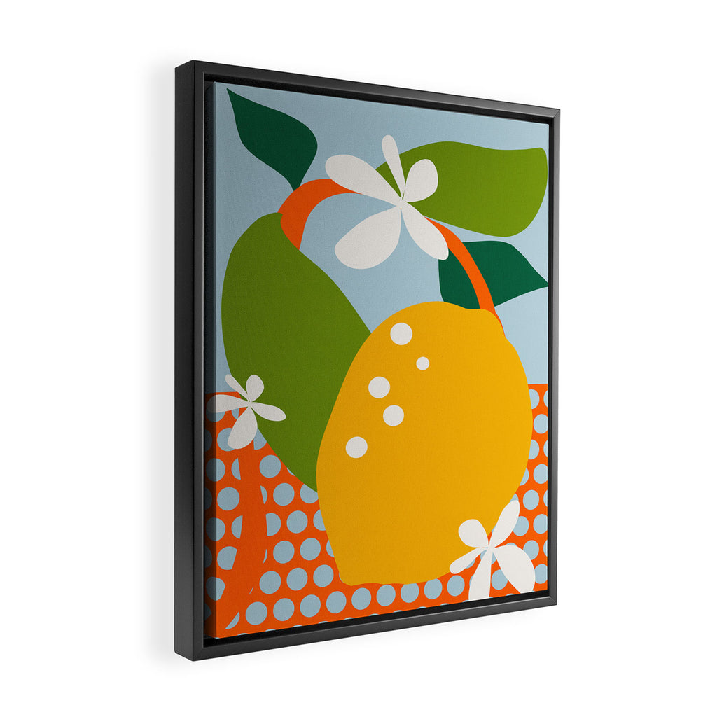 lemon fruit abstraction Framed Canvas Print Gallery Image 2