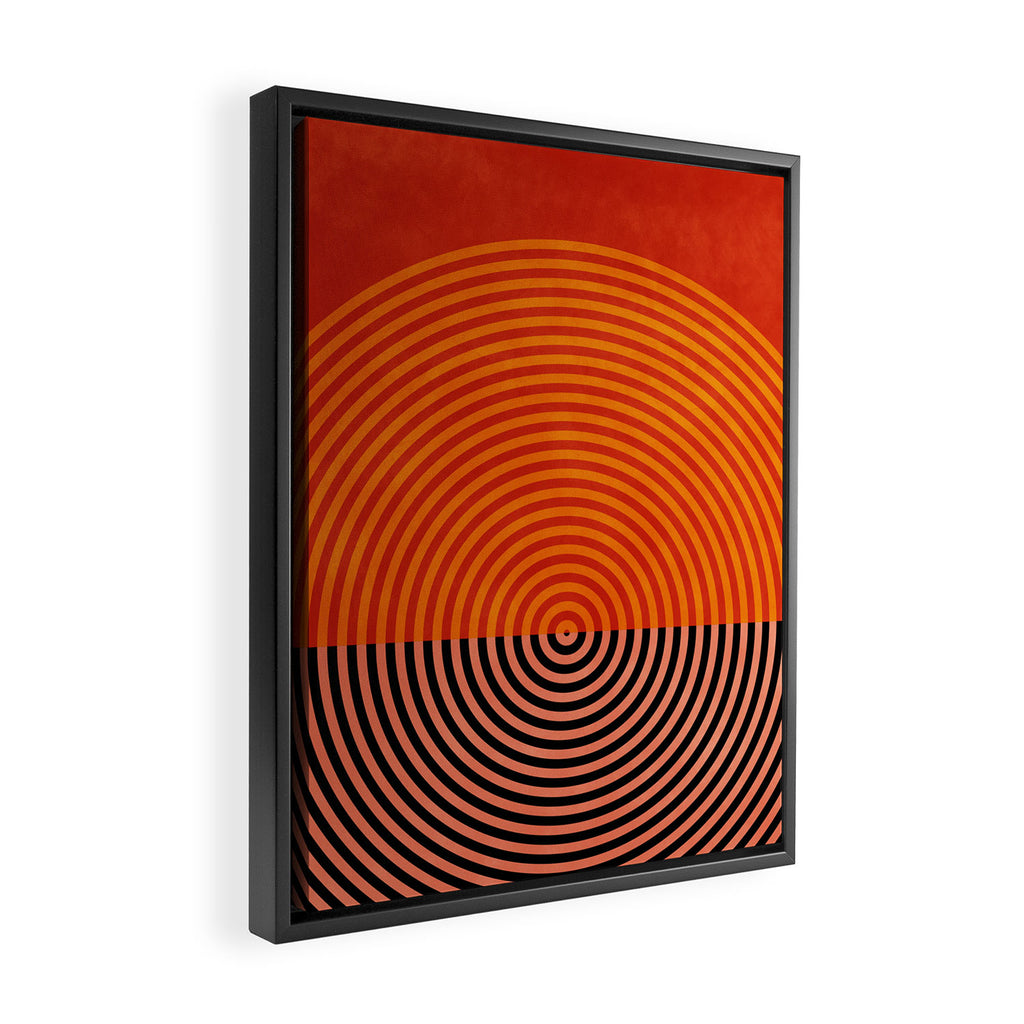 lines and shapes 1 abstract geometric Framed Canvas Print Gallery Image 2