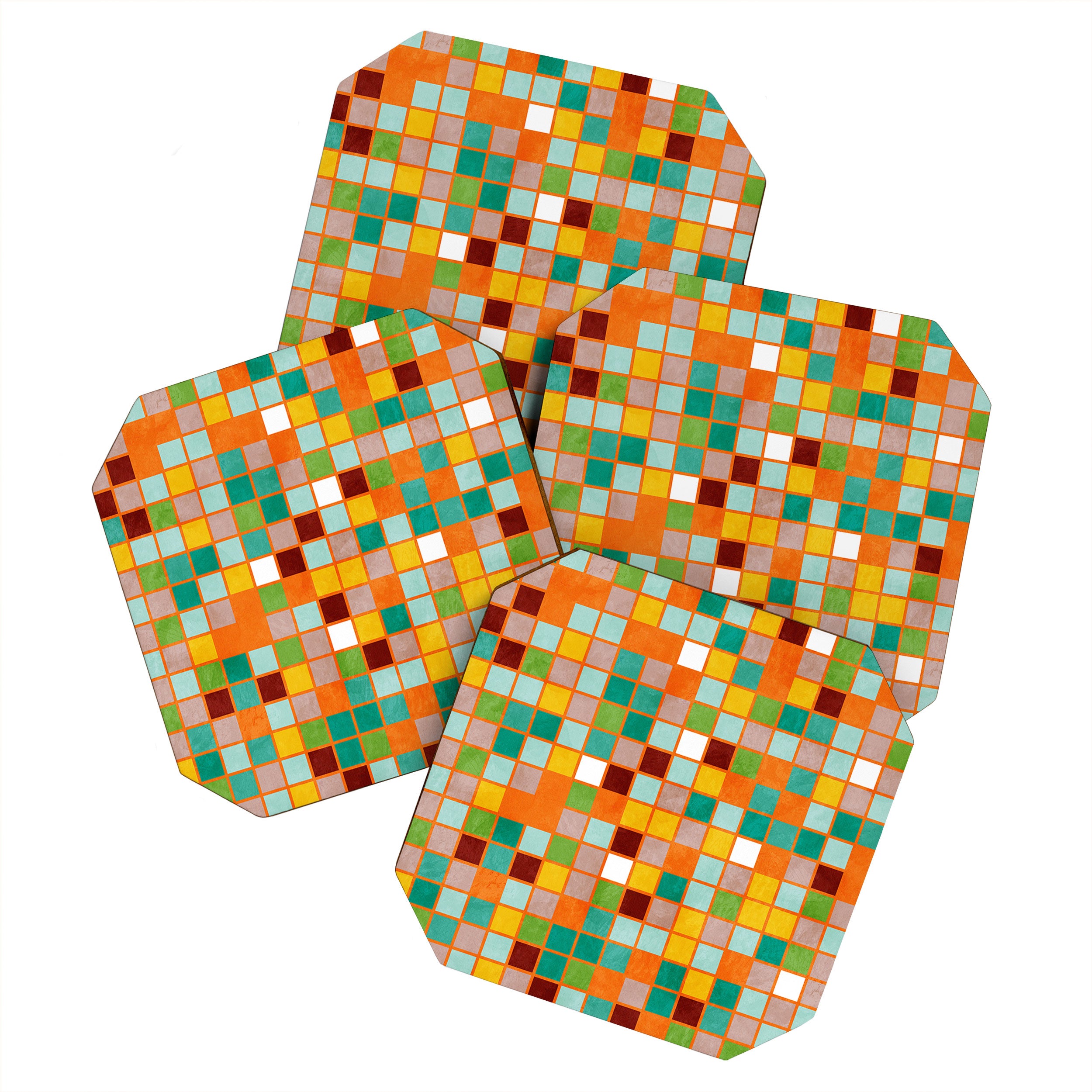 little sunny checkers Coaster Gallery Image 1