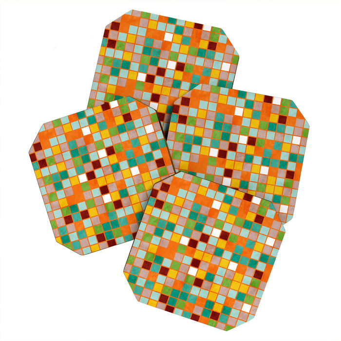 little sunny checkers Coaster Gallery Image 1