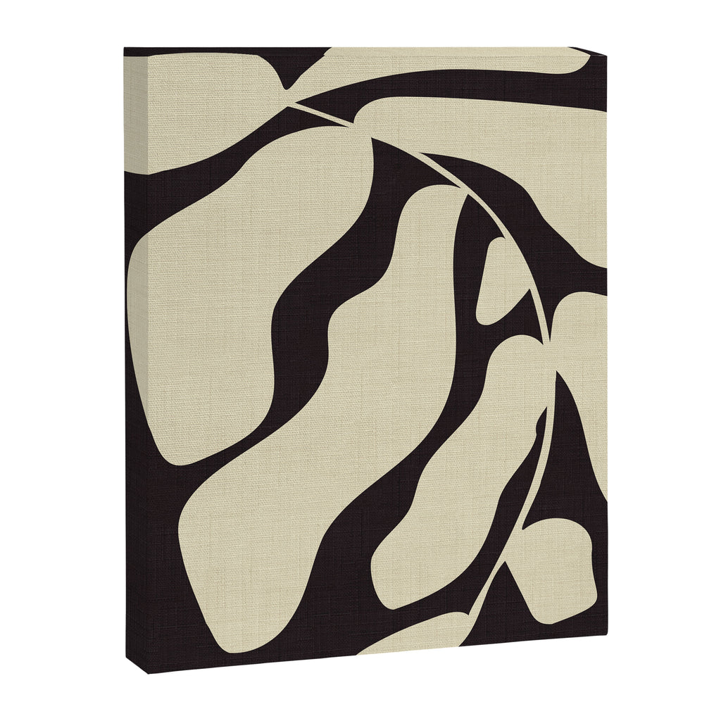 matisse leaf black and sand-white Canvas Print Gallery Image 6