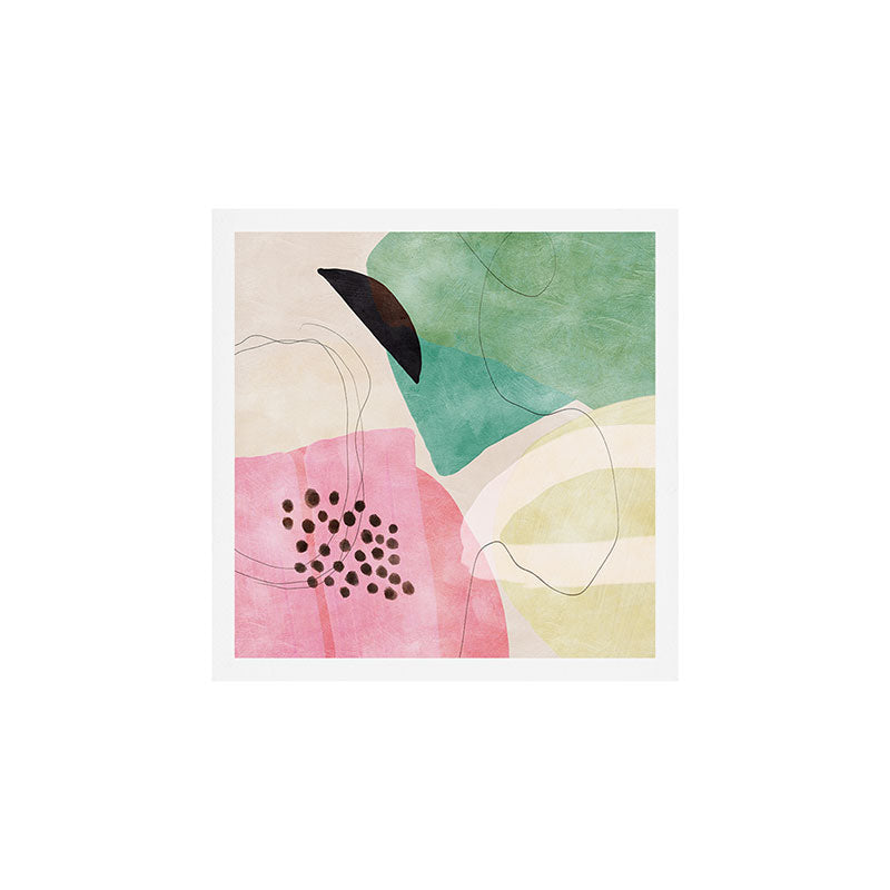 mid centruy organic shapes spring 21 /4 Art Print Gallery Image 1
