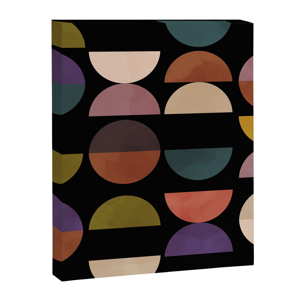 mid century abstract geometric autumn 3 Canvas Print Gallery Image 8