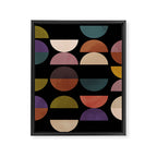 mid century abstract geometric autumn 3 Framed Canvas Print Gallery Image 8