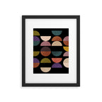 mid century abstract geometric autumn 3 Framed Art Print Gallery Image 6