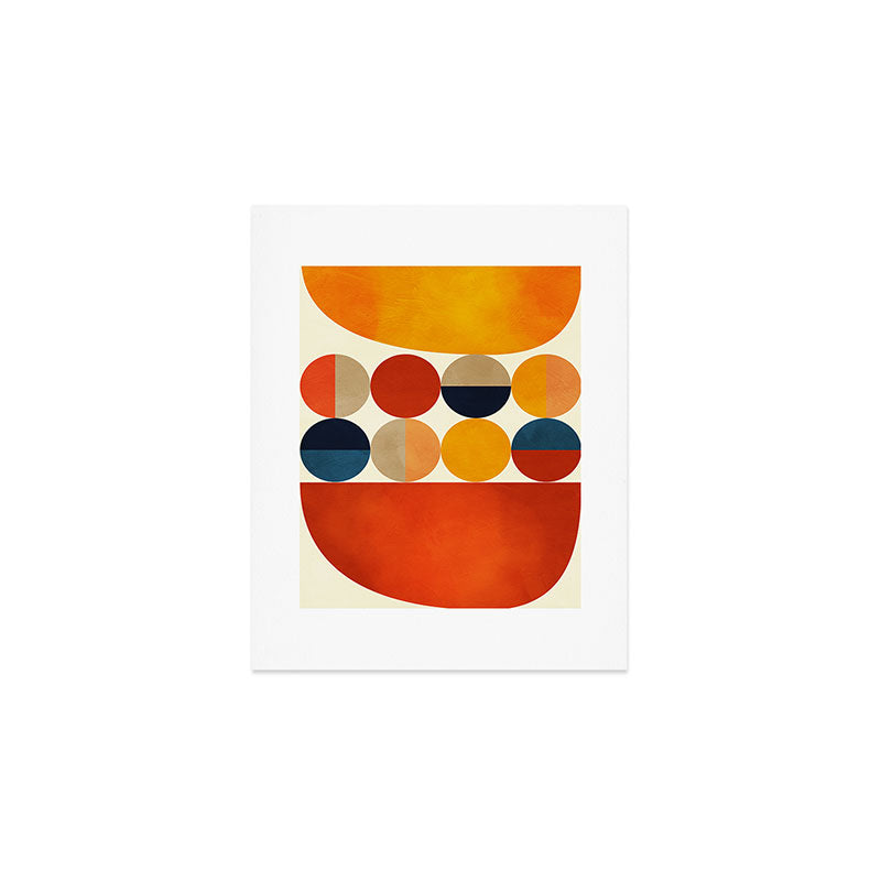 mid century abstract geometric Art Print Gallery Image 1