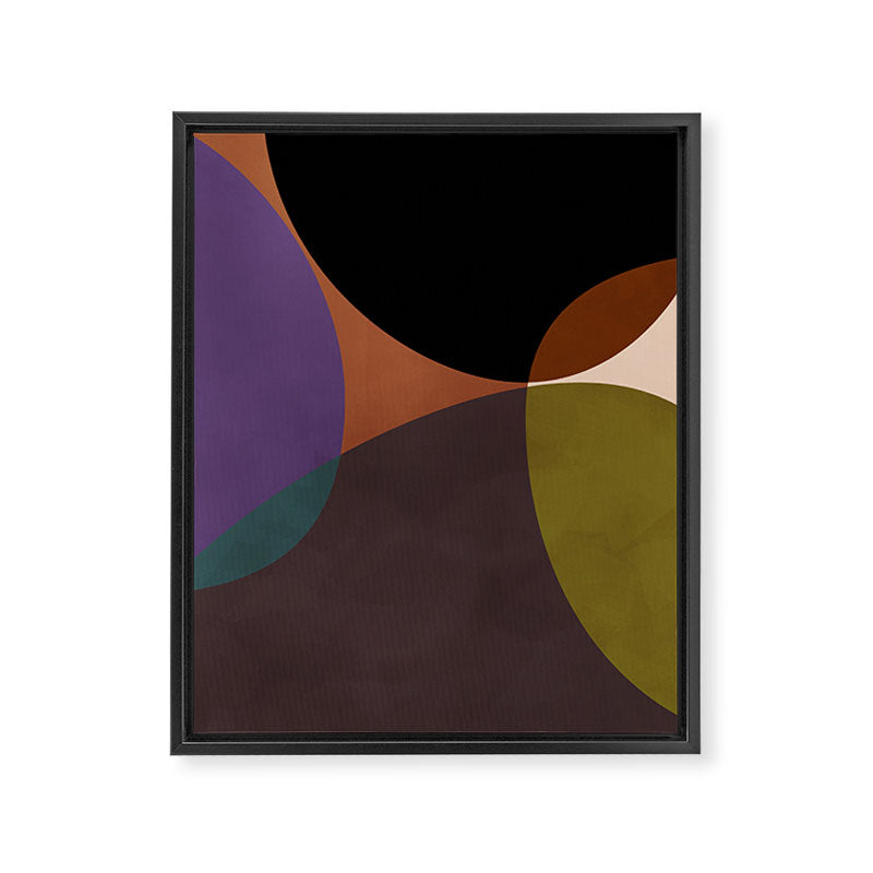 mid century abstract geometric autumn 2 Framed Canvas Print Gallery Image 8