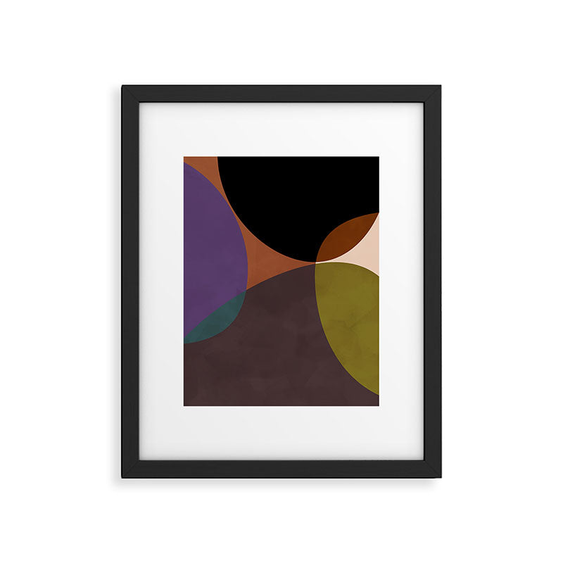 mid century abstract geometric autumn 2 Framed Art Print Gallery Image 6