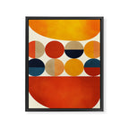 mid century abstract geometric Framed Canvas Print Gallery Image 6