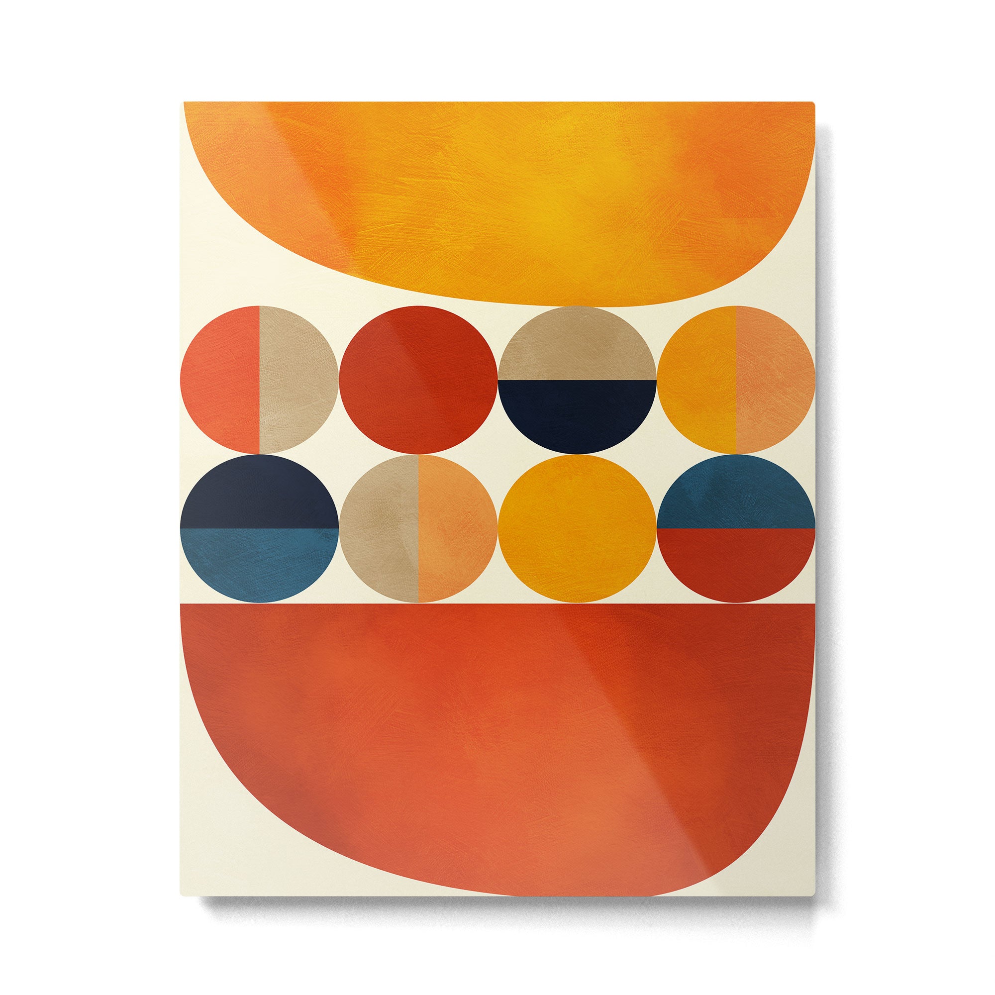 mid century abstract geometric Metal Print Gallery Image 4