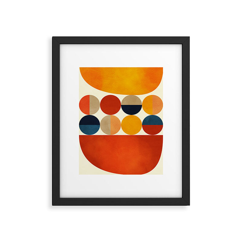 mid century abstract geometric Framed Art Print Gallery Image 5