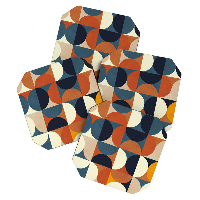 mid century abstract shapes fall winter 1 Coaster Gallery Image 1