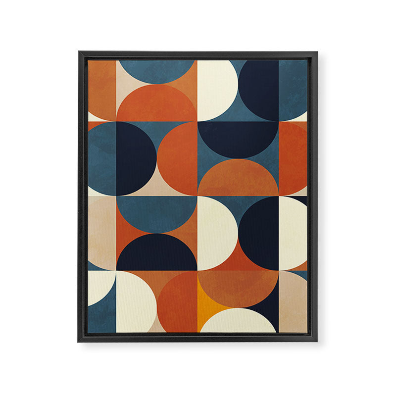 mid century abstract shapes fall winter 1 Framed Canvas Print Gallery Image 8