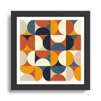 mid century abstract shapes fall winter 3 Framed Art Print Gallery Image 1
