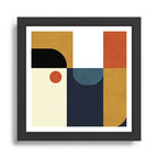 mid century abstract shapes fall winter 4 Framed Art Print Gallery Image 1