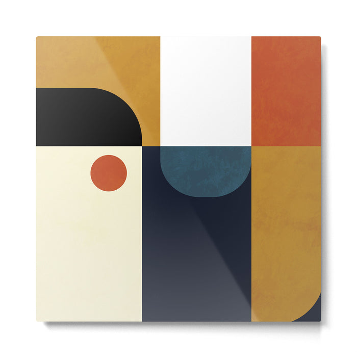 mid century abstract shapes fall winter 4 Metal Print Gallery Image 1
