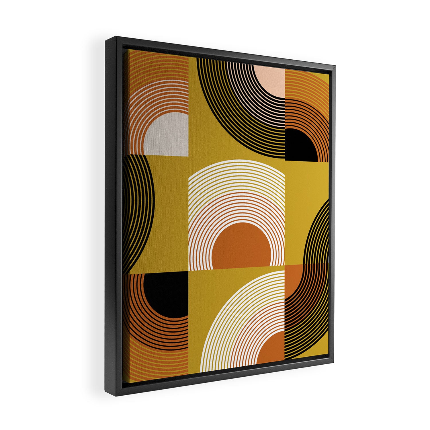mid century arcs Framed Canvas Print Gallery Image 2