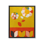 mid century bauhaus floral large 1 Framed Canvas Print Gallery Image 6
