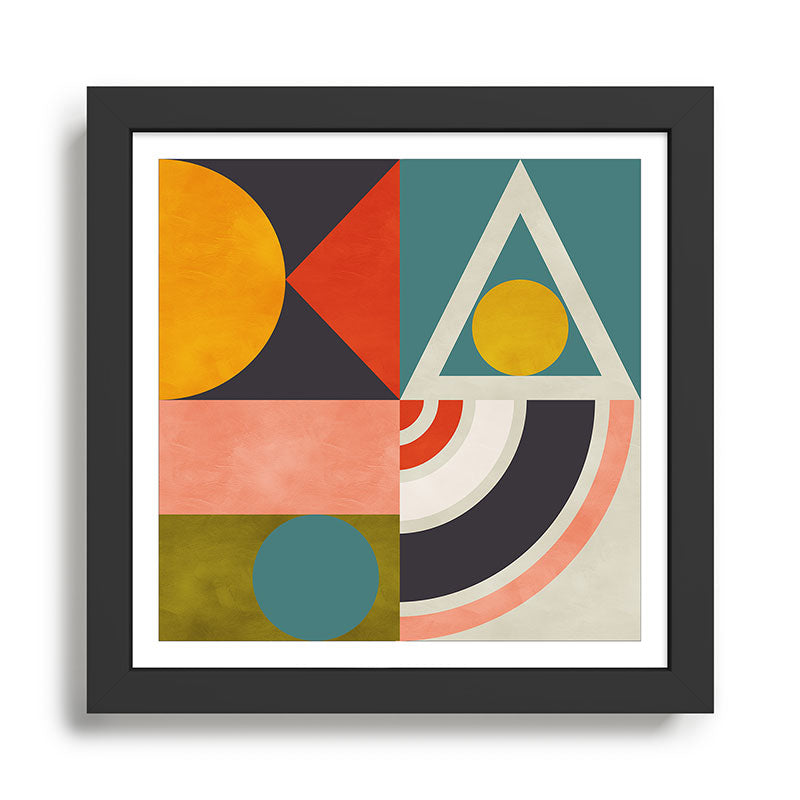 mid century bauhaus geometry abstract 2020 2 Framed Art Print Gallery Image 1