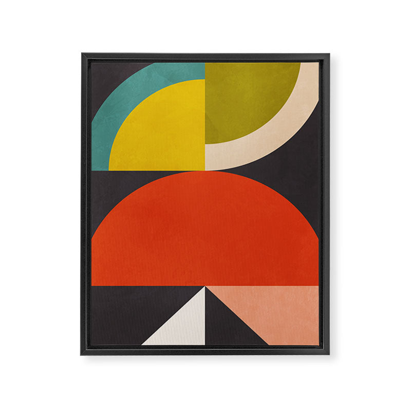 mid century bauhaus geometric large 3 Framed Canvas Print Gallery Image 6