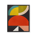 mid century bauhaus geometric large 3 Framed Canvas Print Gallery Image 6