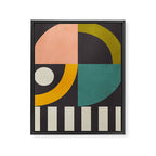 mid century bauhaus geometric large 4 Framed Canvas Print Gallery Image 6