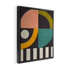 mid century bauhaus geometric large 4 Framed Canvas Print Gallery Image 2
