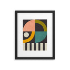 mid century bauhaus geometric large 4 Framed Art Print Gallery Image 5