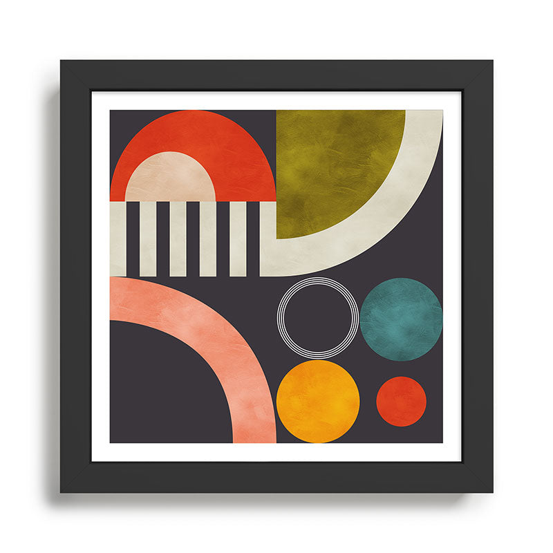 mid century bauhaus geometry abstract 2020 3 Framed Art Print Gallery Image 1