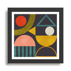 mid century bauhaus geometry abstract 2020 Framed Art Print Gallery Image 1