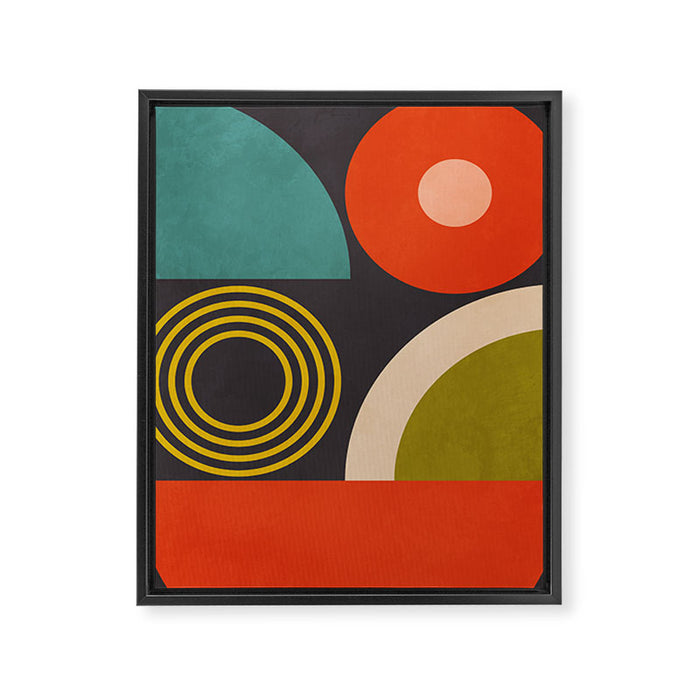 mid century bauhaus geometry large  1 Framed Canvas Print Gallery Image 1