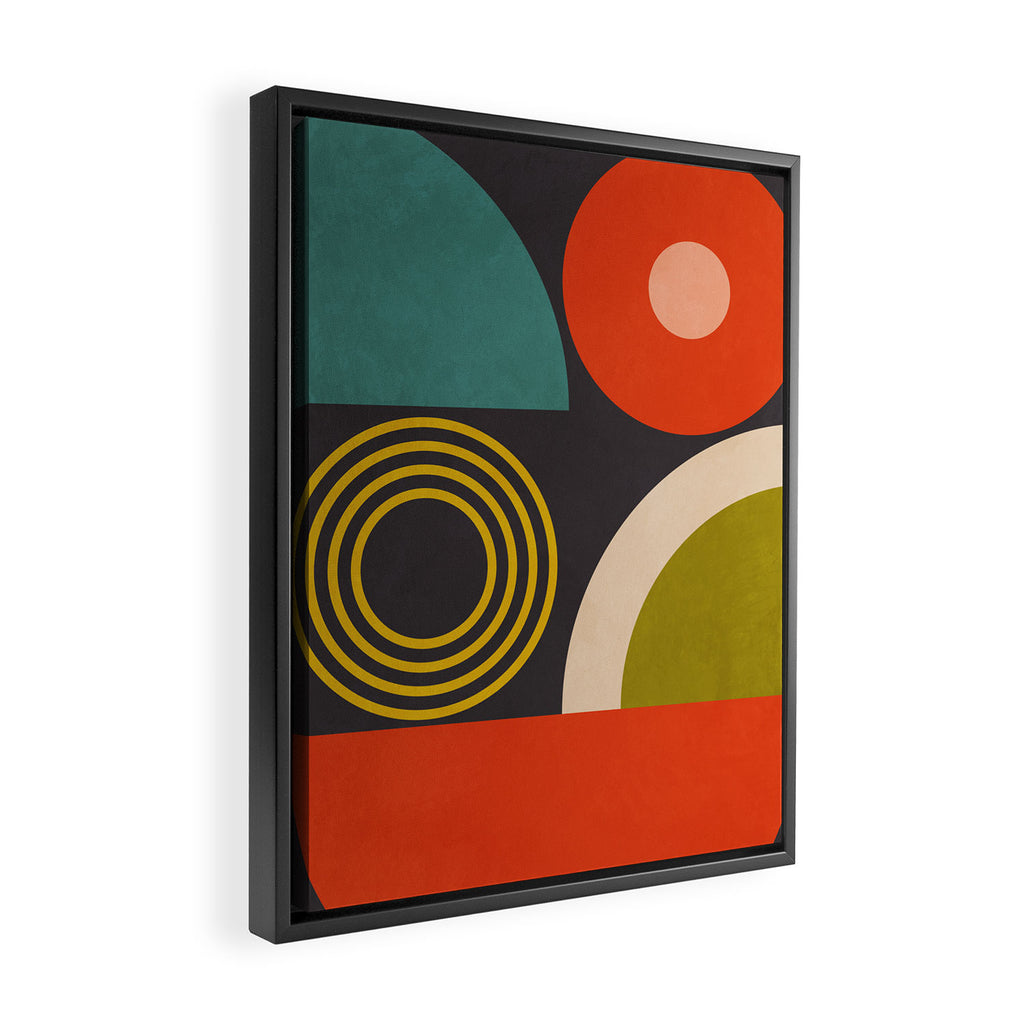 mid century bauhaus geometry large  1 Framed Canvas Print Gallery Image 2